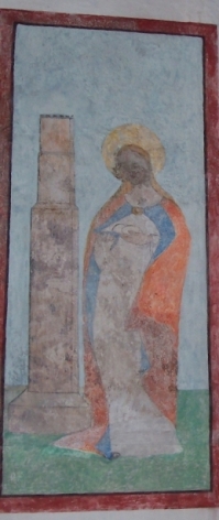 Fresko der heiligen Barbara